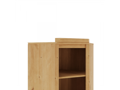 Estante de Canto em Madeira Maciça – Acabamento em Cera natural com toque acetinado | Coleção Biblioteca